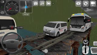 How to cross Minivan the wooden bridge | Android game play screenshot 1