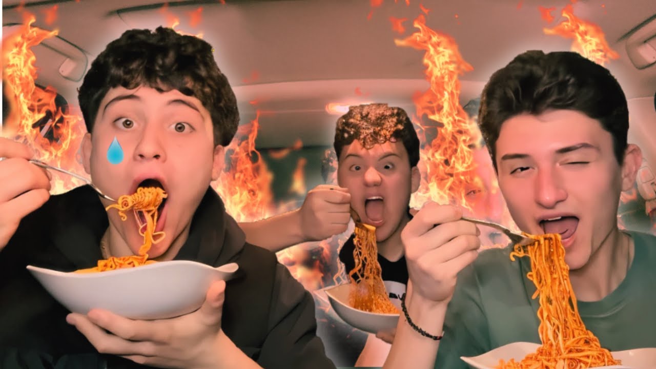 TRIPLETS TRY THE SPICY NOODLES CHALLENGE! (GONE WRONG)