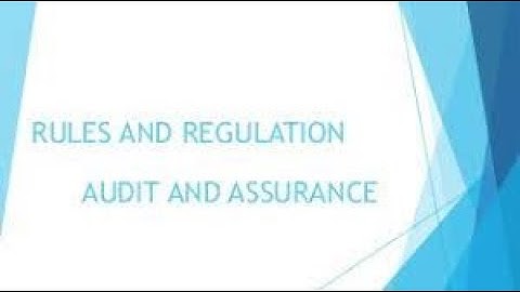 Auditors   Laws and Regulations #ACCA #F8 #AA