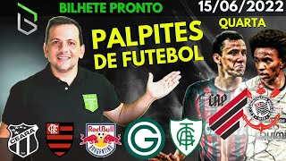 PALPITES DE FUTEBOL PARA HOJE 15 06 2022 + BILHETE PRONTO (QUARTA) | Boleiros Tips