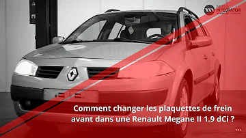 Quel est le prix du changement des plaquettes de frein sur une Renault Megane 2 ?