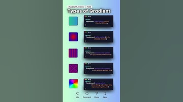 Types of Gradients in CSS...❤️HTM & CSS