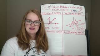 8-4 Using Angle Relationships to solve problems