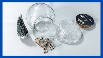 Dollar Tree Snow Globe DIY || Christmas Craft || Just 1 Quick Craft  