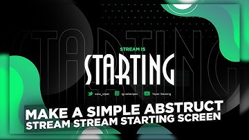creating a simple abstract stream starting screen in photoshop