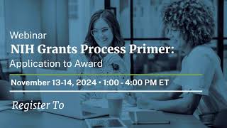 NIH Grants Process Primer: Promo