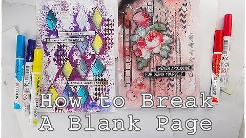 How to Break A Blank Page Mixed Media Art Journaling part7 ♡ Maremi