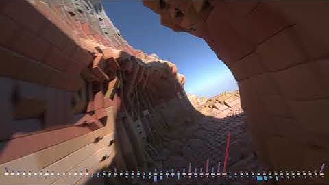 LegoProc Canyon - Timelapse (Houdini/3Delight)