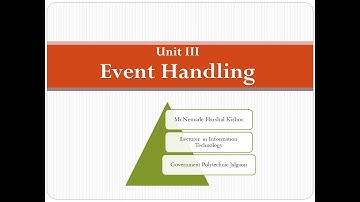 Java Event Handling MSBTE ,Event Classes, Event Listener Interface,Delegation Event Model,Adapter