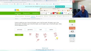 ixl alg1 P.1 Identify arithmetic and geometric sequences (v20.10a)