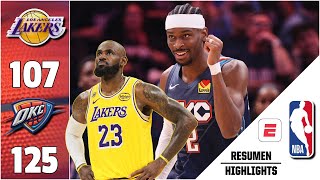 LAKERS SUFRE DOLOROSA DERROTA 107-125 vs THUNDER en Juego 2. Pone 2-0 serie semifinal NBA | Resumen