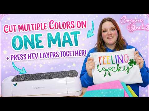 This Cricut Trick Cuts Multiple Colors on ONE Mat (and Presses HTV Layers Faster!)