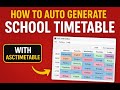 school timetable generation tutorial 3 #asctimetable