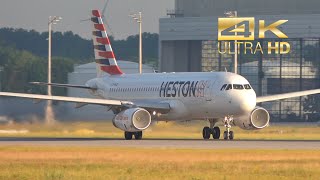 (4K) Airbus A320-232 Heston Airlines LY-FJI departure at Munich Airport MUC EDDM