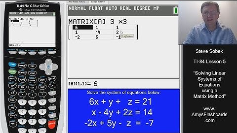 Solving Systems of Equations with Matrices on a TI-84 Calculator