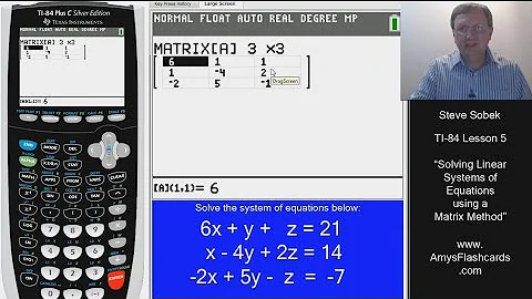 Solving Systems of Equations with Matrices on a TI-84 Calculator