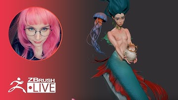 (Part 4) 3D Model a Mermaid #withme! - Alina Ivanchenko - Episode 13