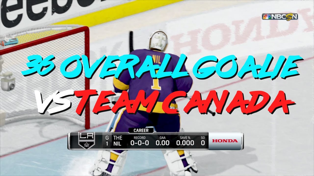 NHL 17 Goalie Challenge: Can I beat Team Canada with a 36 overall goalie?