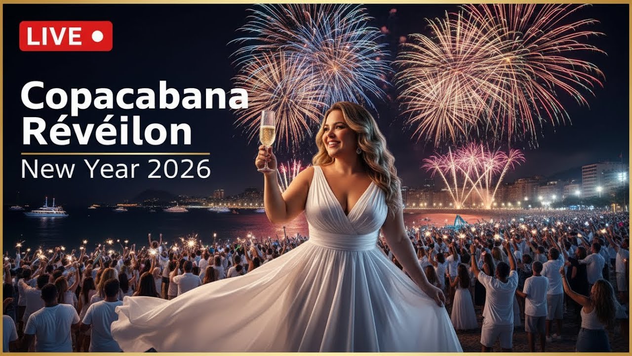 LIVE 🔴 Copacabana New Year’s Eve 2026 - Party Fiesta 🇧🇷 | World’s Biggest Réveillon 4K