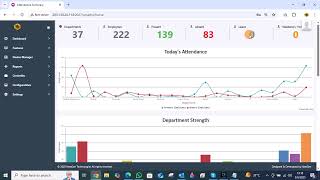 Smartin Cloud Base time Attendance software Presentation Dashboard