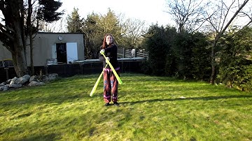 Poi-spinning tutorial: Thread the needle backwards (Intermediate)