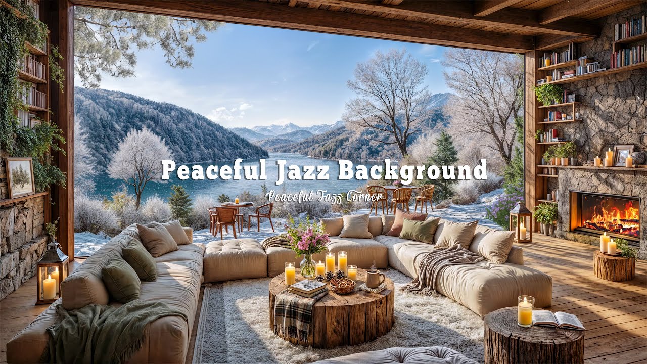 Soft Jazz Melody In Winter Living Room Ambience | Peaceful Jazz Background Music For Relaxing Mind