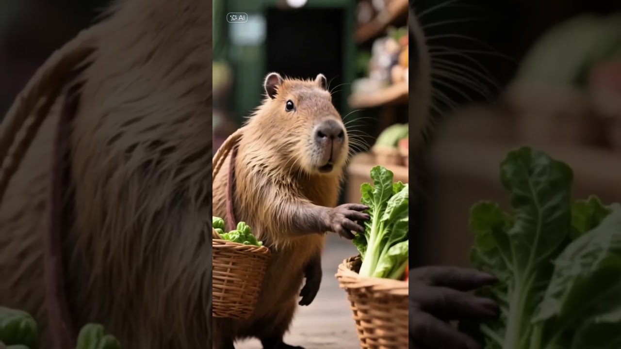 "Capybara Grocery Shopping" 