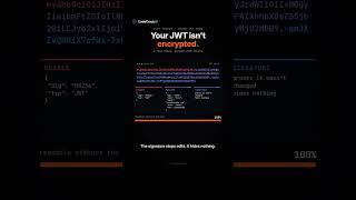 Your JWT Isn't Encrypted #shorts