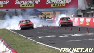 BLOWN HOLDEN HQ KRANKY FRYING TYRES AT BATHURST VALVOLINE AUTOFEST 2012