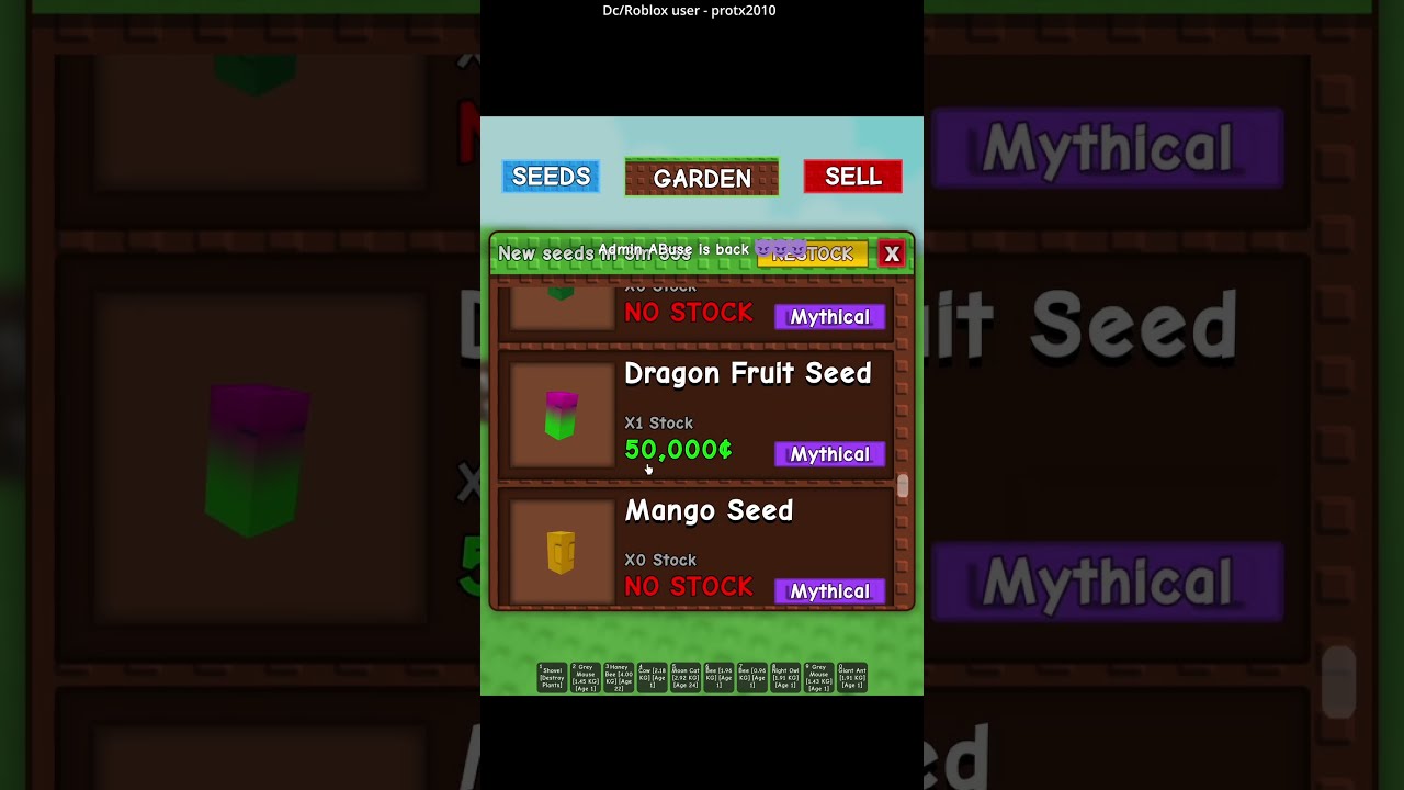Admin Abuse In Grow A Garden Growagarden Roblox