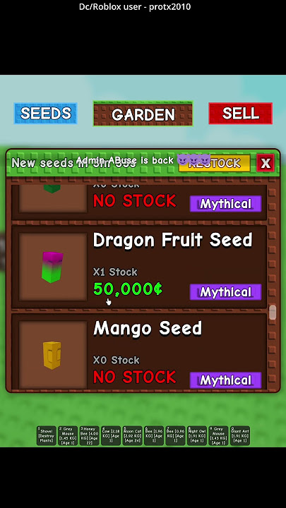 Admin Abuse in Grow a Garden #growagarden #roblox