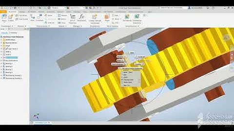 Gear Train Design using Autodesk Inventor - Project assignment for Skyfi Labs online course - by (yo