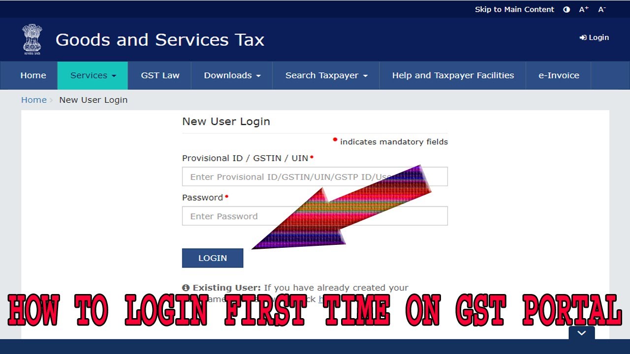 GST Portal First Time Login Process after GST Registration! Gst