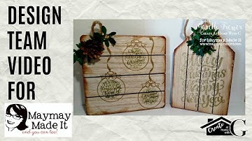 Design Team project for Maymaymadeit.com: WOODLAND CHRISTMAS PALLET ORNAMENTS