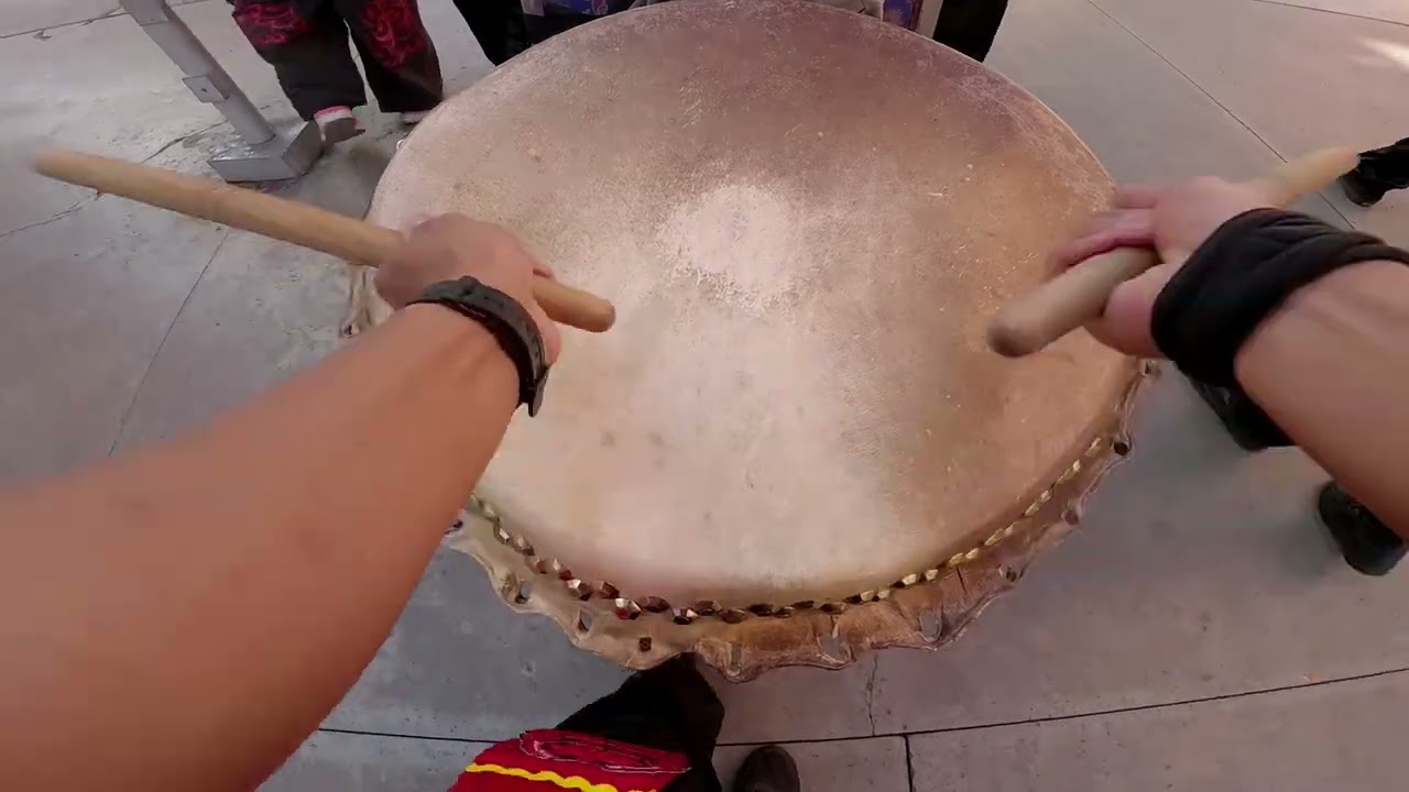 POV Chinese Lion Dance Drumming CNY