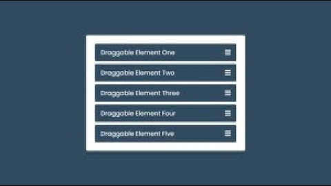 Drag & Drop List using HTML CSS & JavaScript  Draggable List in JavaScript