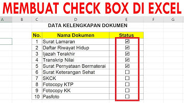 Cara Membuat Check Box di Ms Excel