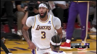 Anthony Davis Takes Out Lakers Frustration On Rim! Throws Ball To His Self Off Glass Vs Spurs| FERRO