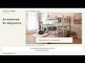 Optional trundle in use | White room example