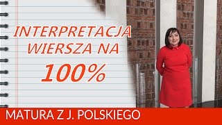 107. Interpretacja wiersza na maturze na 100%. Nagranie Centrum Spotkania Kultur w Lublinie