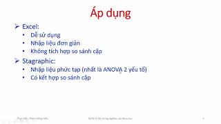 Xử lý số liệu trong nghiên cứu khoa học - Phần 3: Phân tích ANOVA bằng Excel