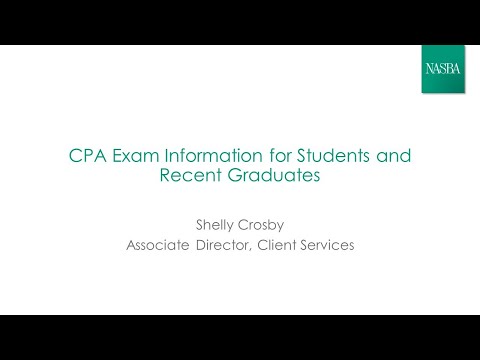 CPA Exam Information for Students and Recent Graduates