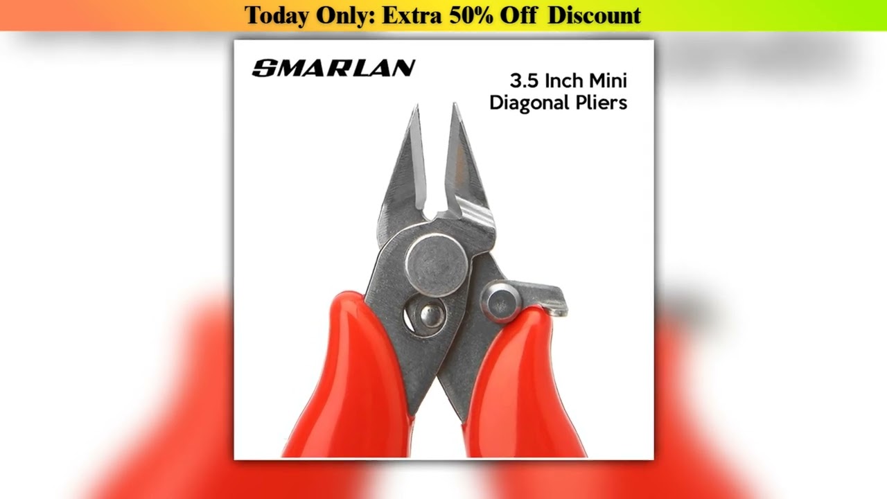 Flash Sale SMARLAN Diagonal Pliers 3.5" Mini Wire Cutter Small Soft Cutting Electronic Pliers Wires