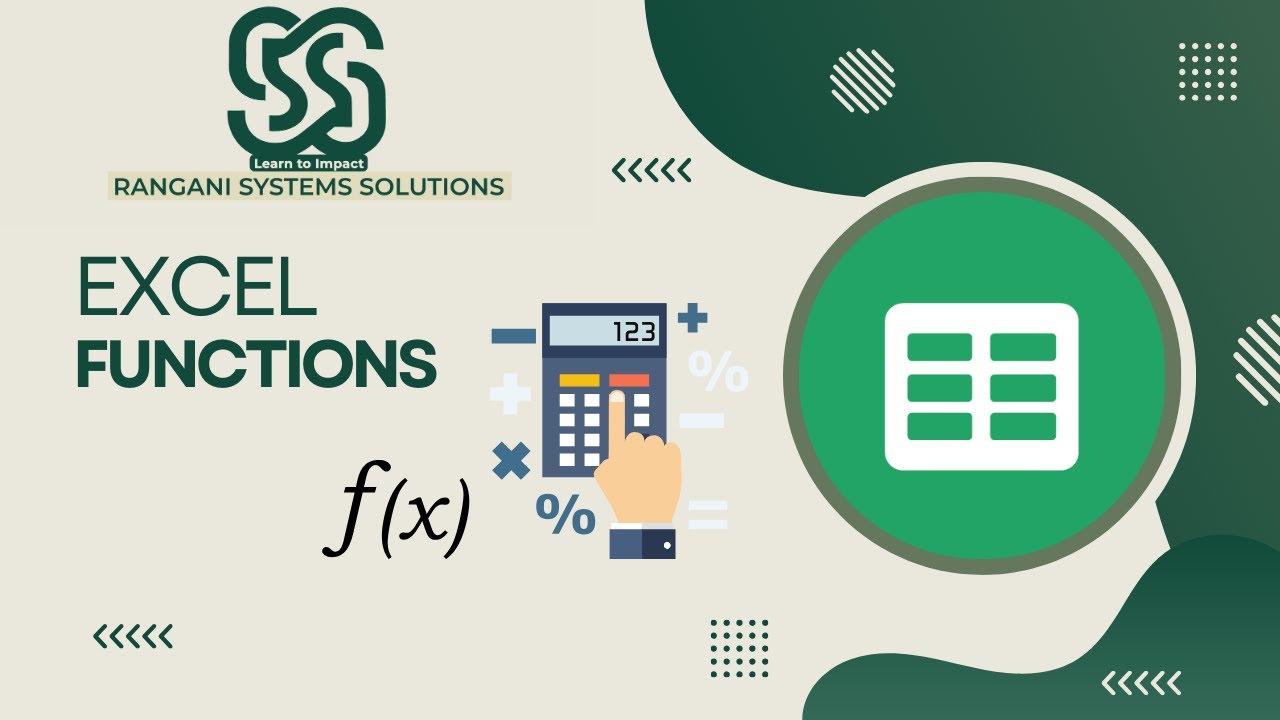 Excel Basics 6 Excel Functions Part 2 - YouTube