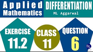 Applied Mathematics ML Aggarwal Ex 11-2 Q6 Find the derivative of the following