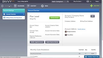 DivvyHQ 2.0 Walkthrough: Managing Your Account & Billing Settings