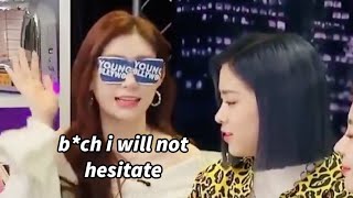Chaeryeong hitting people (mostly Ryujin) for 1 min and 25 secs