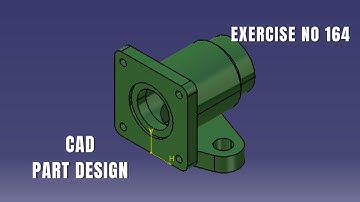 CAD Design Exercise 164 | Catia v5 tutorial exercise I Part Design | CATIA Design | Solidworks