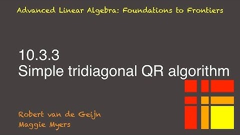 10 3 3 Simple tridiagonal QR algorithm