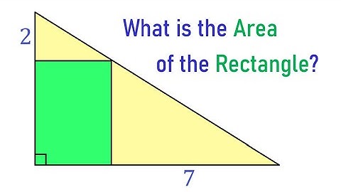 Find the Area of the Green Rectangle Inscribed in a Right Triangle.